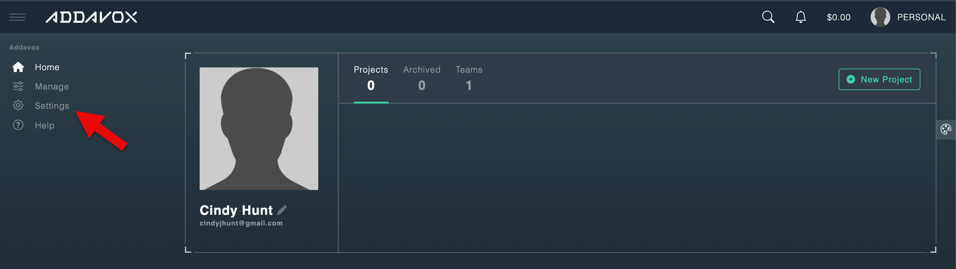 Settings Menu Access