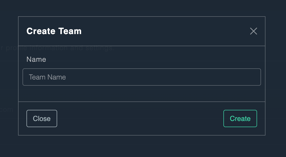 Name Team Dialog